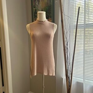 💗Hollister Sleeveless Ribbed Tunic - Soft Pink💗